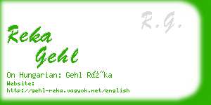 reka gehl business card